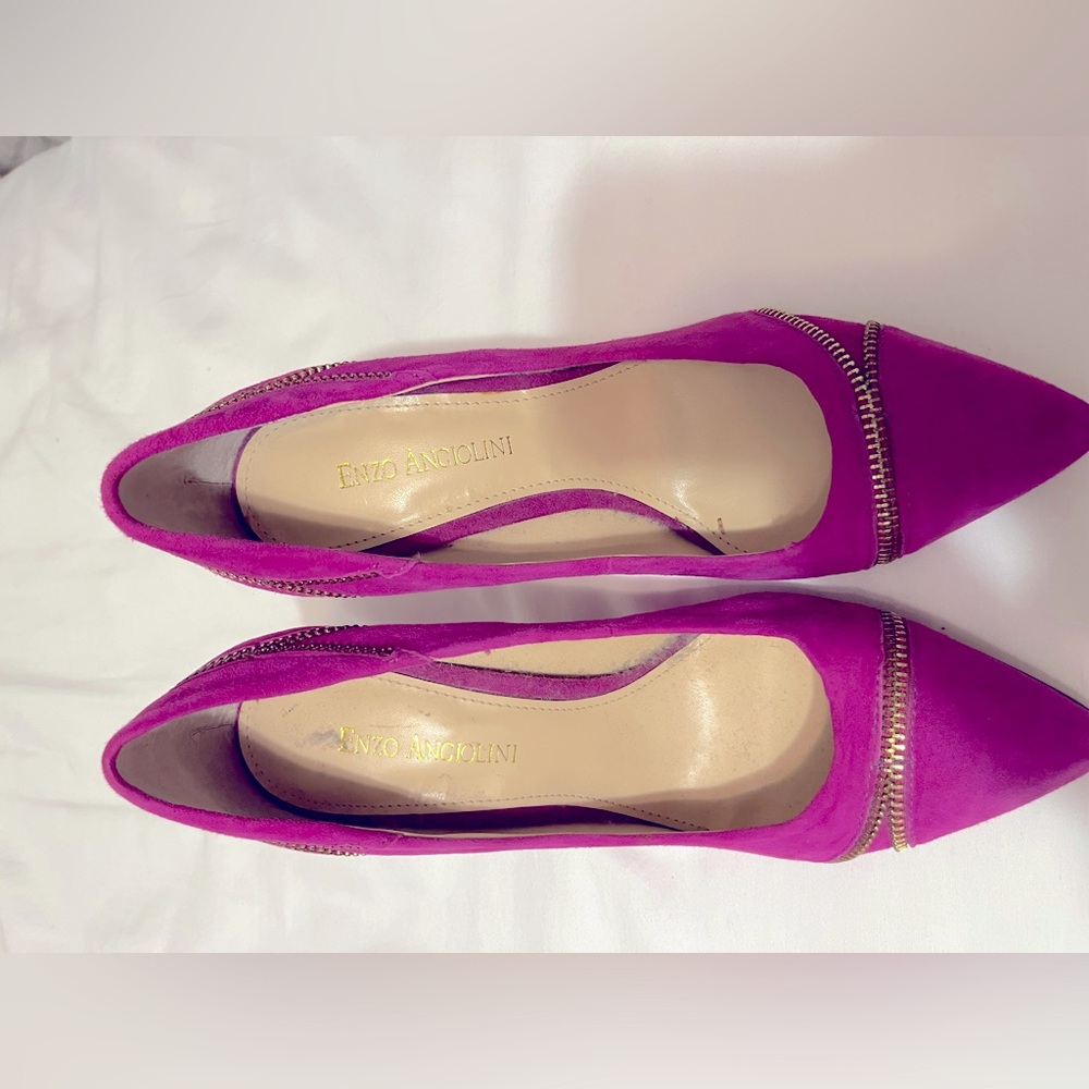 Enzo Angiolini purple suede pumps